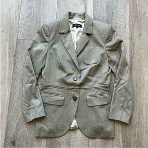 Escada Bakanay Blazer with Zipper Detailing in Olive Brown Size 38